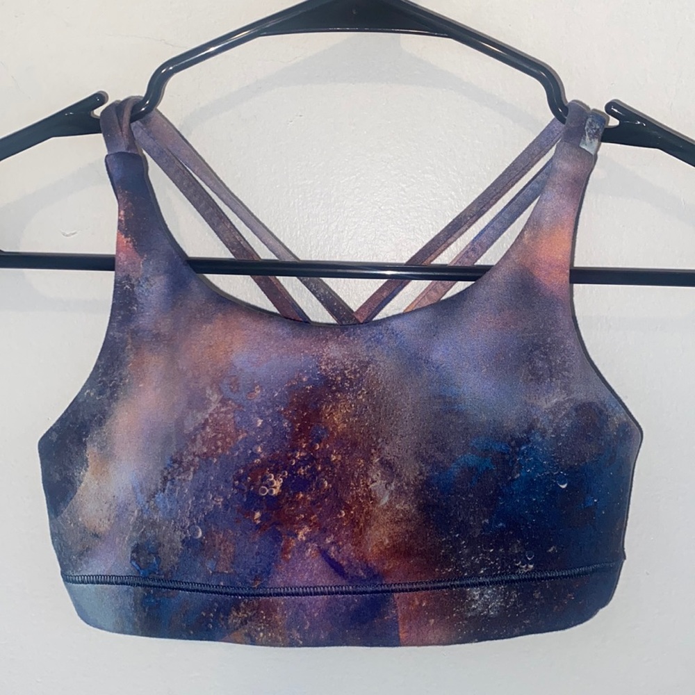 Athleta Girl galaxy criss cross sports bra top - Picture 1 of 4